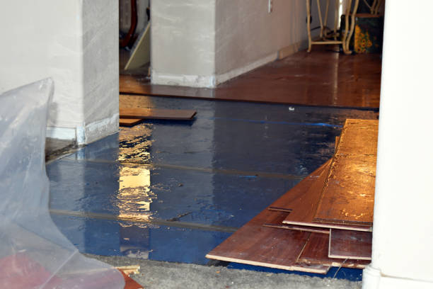 Professional Flood Damage Restoration technician working in Solon, OH